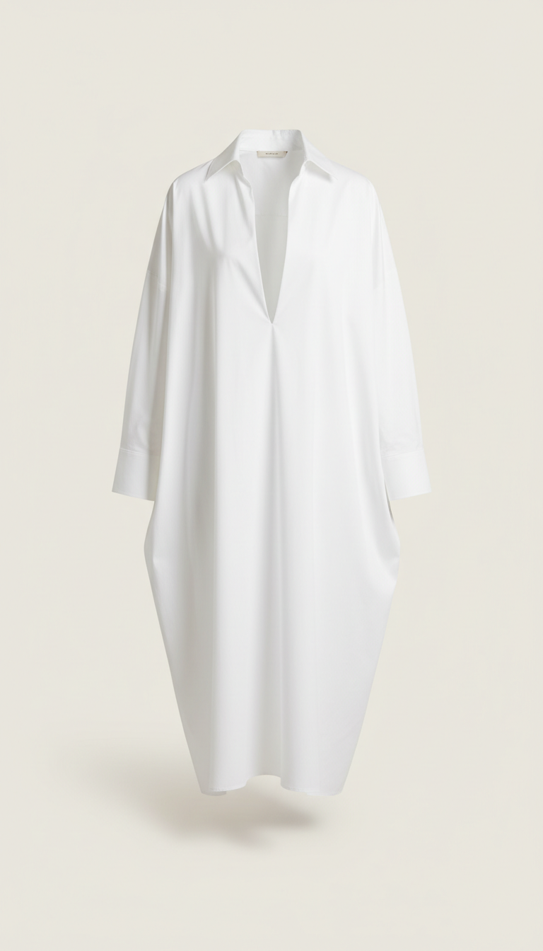 camisa oversize blanca nítida