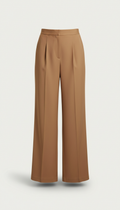 pantalón recto camel toffee
